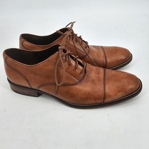 COLE HAAN Grand OS Brown Calf Leather Dress Lace Up Oxfords Shoes mens Sz 12 M